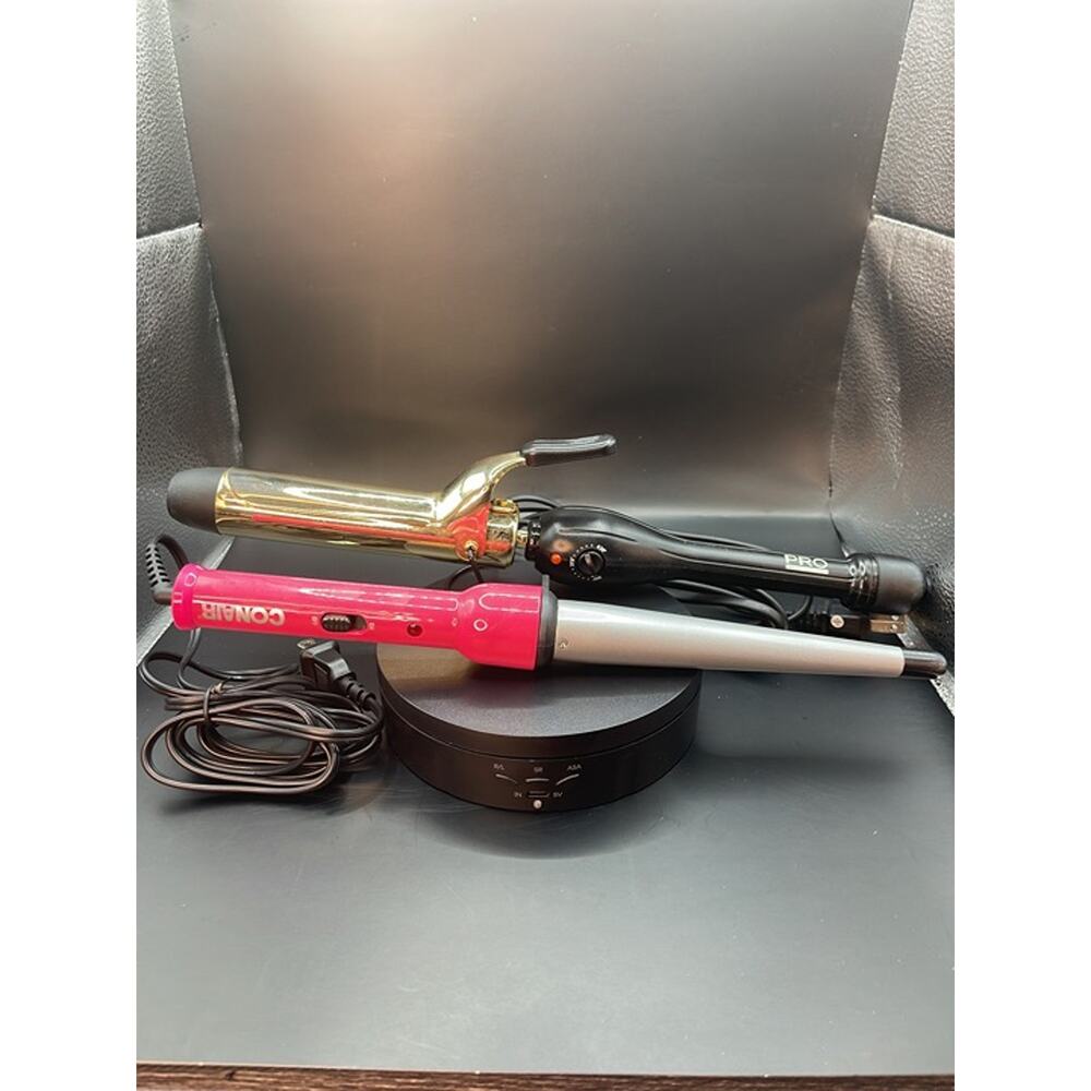 Pro Beauty Tools Curling Iron & ConAir Curling Wand with Hair Styler Kit USED